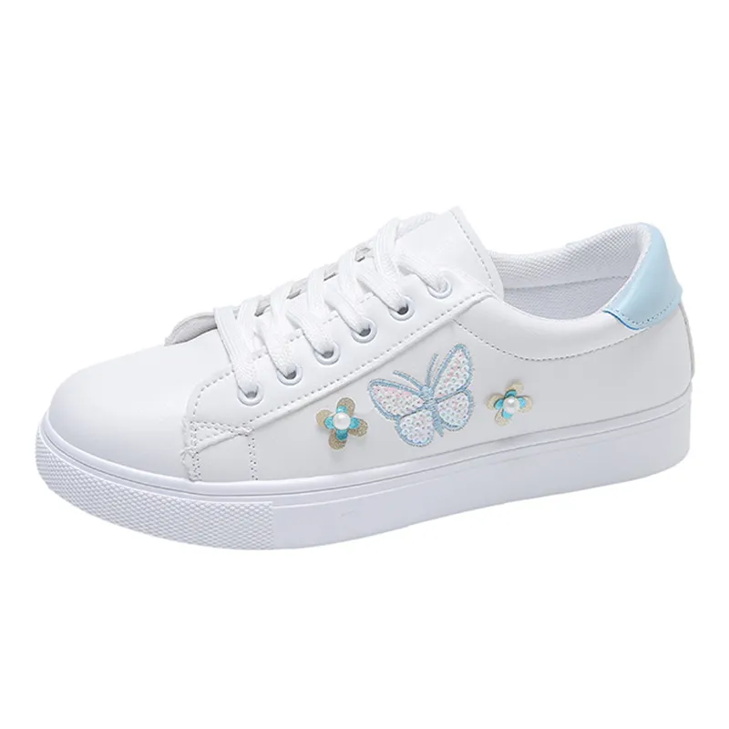 国内で当店のみ Hanqiaoriji - Butterfly Low-Top Casual DHgate.com:Womens Breathable Butterfly Embroidered Sneakers