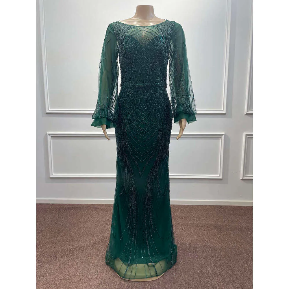 emerald green long homecoming dress Emerald Green Satin Mermaid V-neck Prom Dresses MP666 main image 0
