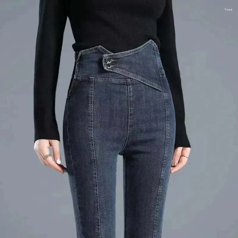 Save Big on Bulk High Waist Skinny Blue Jeans Women's Lined Blue Jeans:  High Waisted Side Zip Skinny Denim Pants For Women Vintage Wash,  Lightweight