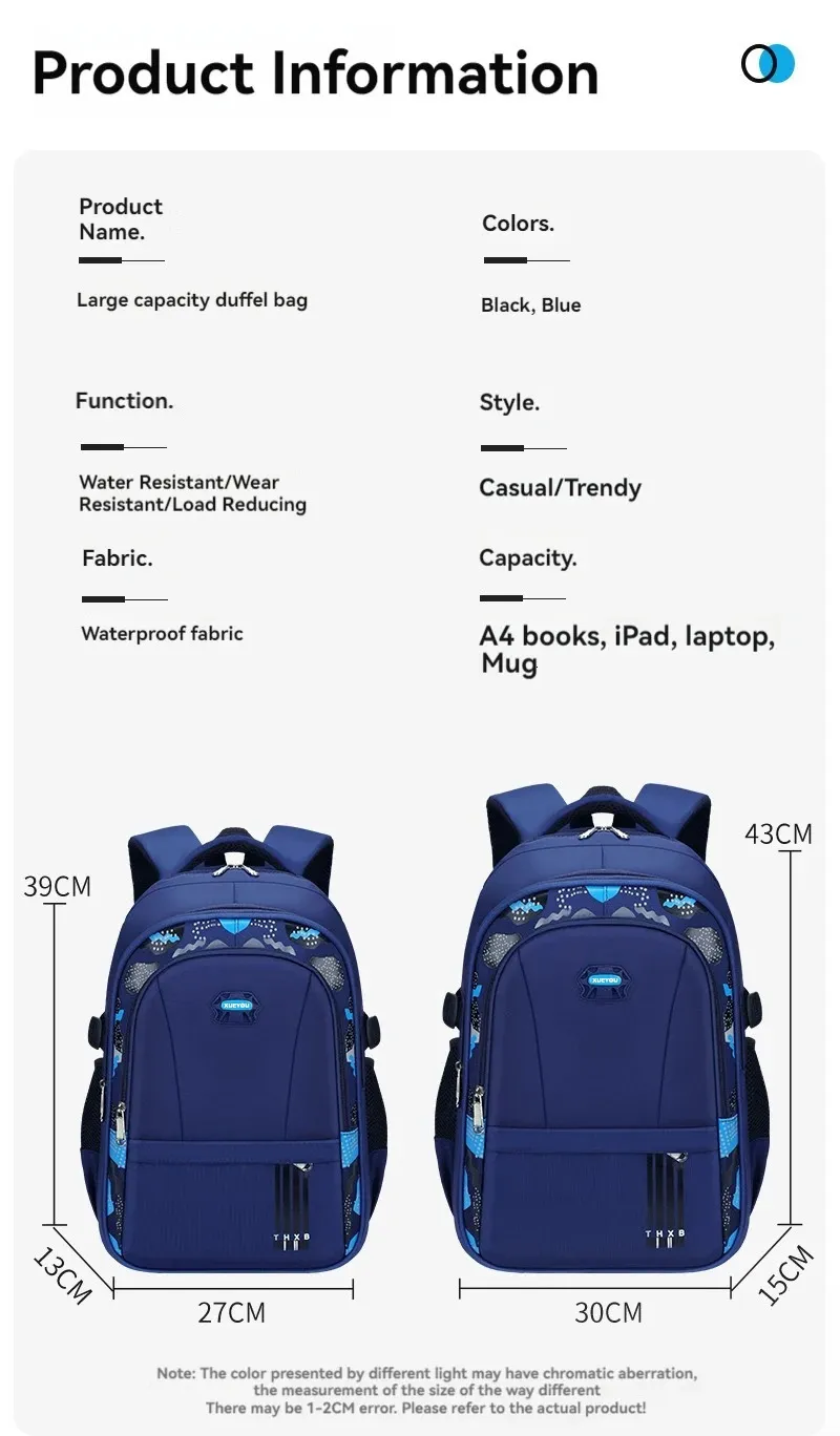 Schoolbag For Primary School Boys Lightweight Shoulder Backpack_voghion.com