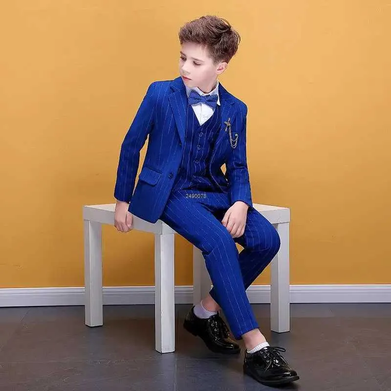 thumbnail image 2 of Gorgeous Collection Boys Royal Blue Wedding Suit – 5 Piece Set For Proms, Parties, Ages 6 Months To 16 Years 2 of 9
