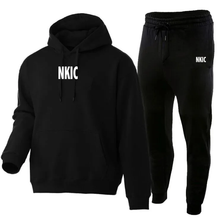 Men Black Sport Set Autumn Sportswear Mens Brand Tracksuit Two Piece Sets Casual Jackets Trousers Sweatsuit Running Jogging Suit Plus Size 3XL From 6 77 DHgate