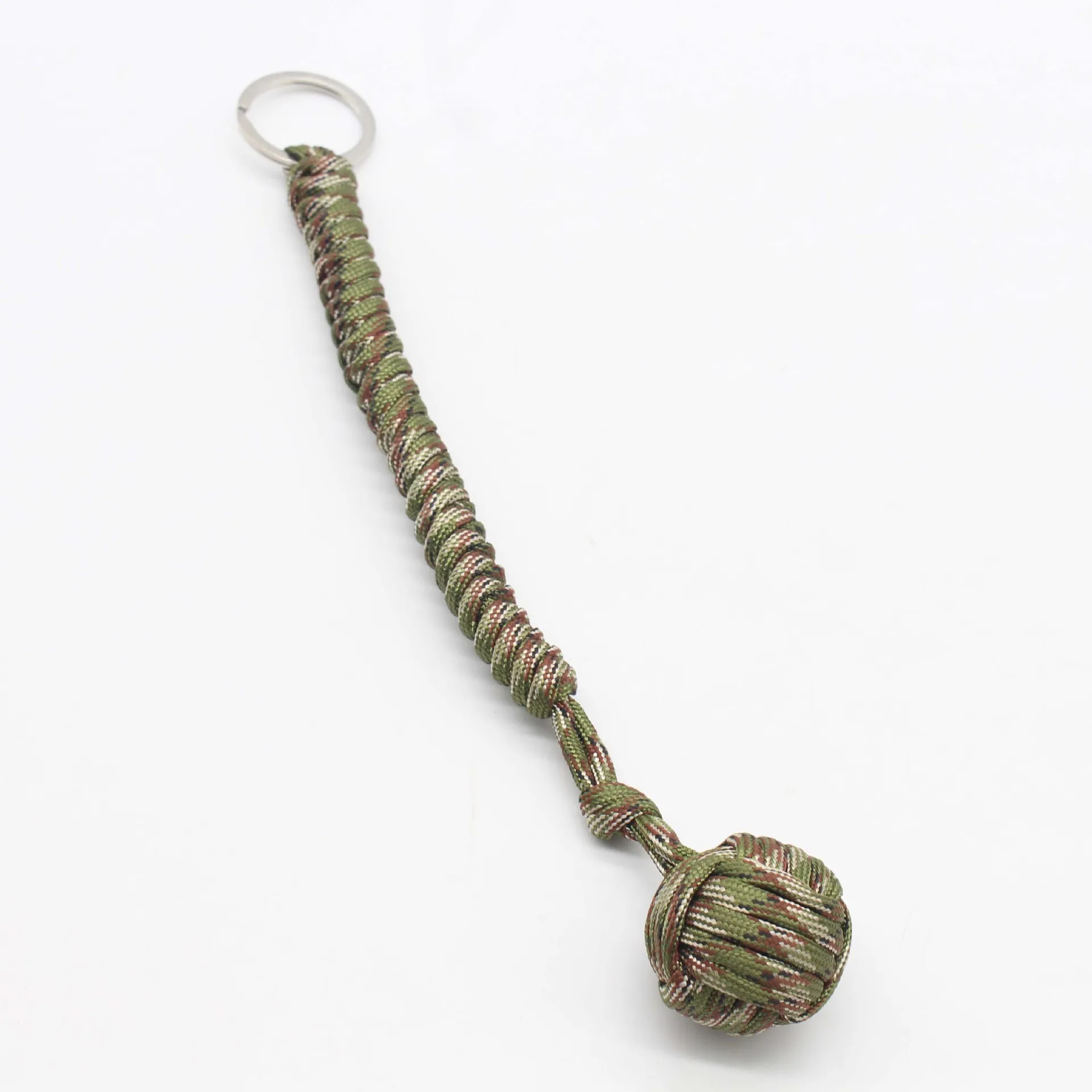 Woken Rope Keychain Umbrella Rope Woven Steel Ball Outdoor Survival Keychain With Snake ...