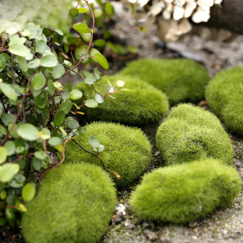 Artificial Moss Rocks - Realistic Faux Landscaping Rocks for Miniature ...