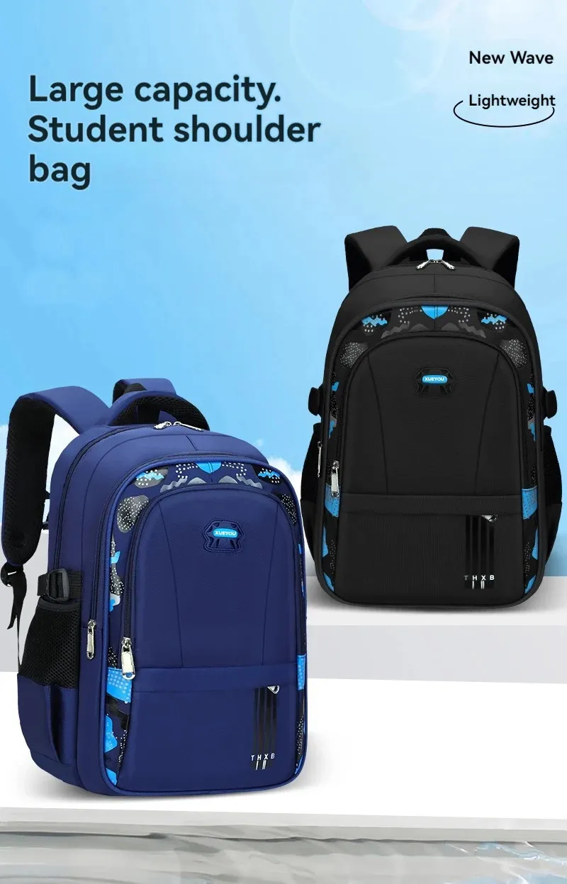 Schoolbag For Primary School Boys Lightweight Shoulder Backpack_voghion.com