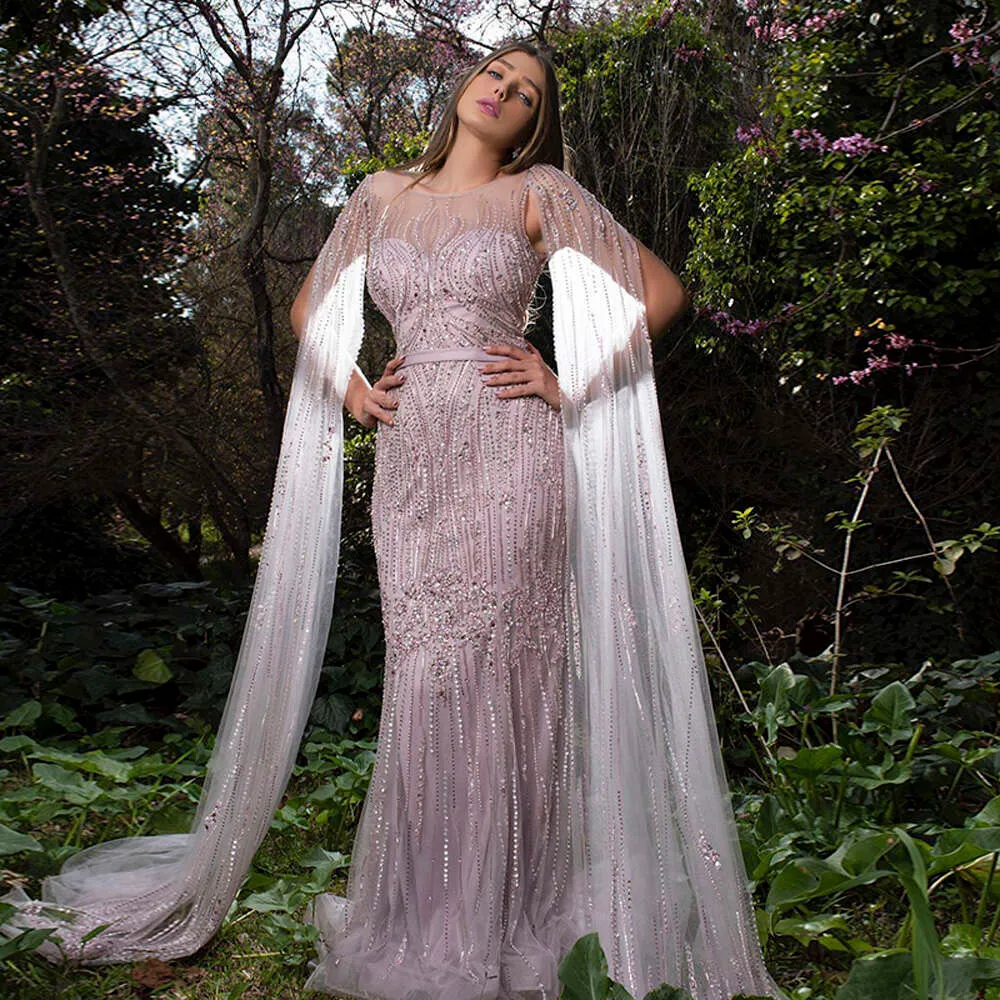 graduation dresses dubai Kendall Jenner Nude Mermaid Luxury Dubai Evening Dresses SS358, Full Lining / 2