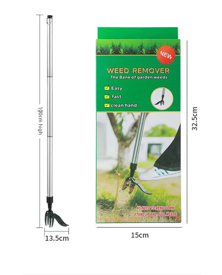 Manual Weeding Tool Steel Garden Hand Puller | Multifunctional Weed Remover For Dandelions Thistles Crabgrass | Ergonomic Handle | Heavy Duty Wear-Resistant | 1 Piece