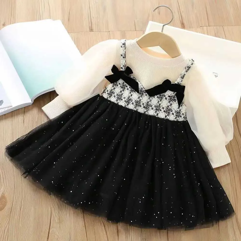 Girl Dress Fall Children Autumn Clothes Kids One-piece Tulle Plaid Bow  Casual from Dhgate Girls Dresses - price 12.91