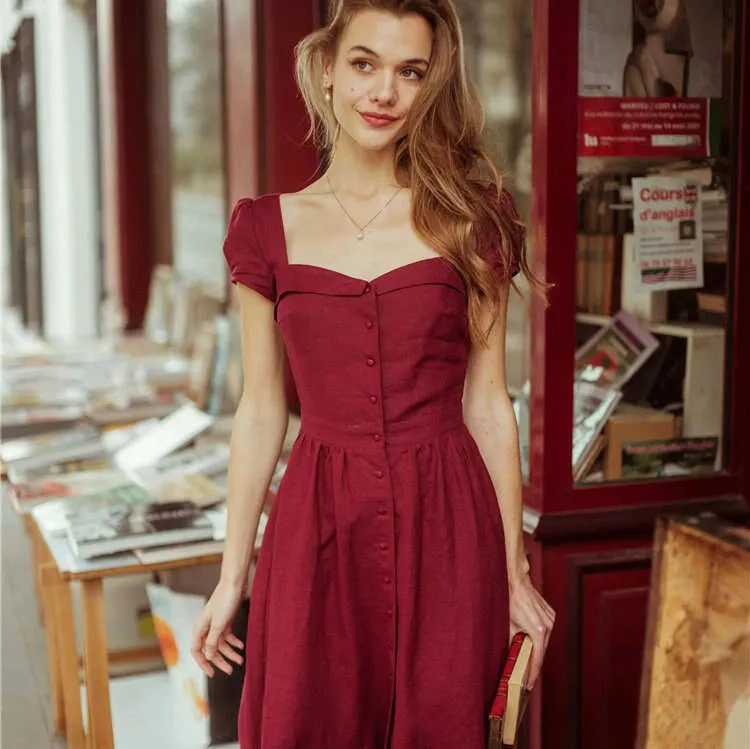 Square Neck Knee-Length A-Line Summer Dress with Floral Print and Short Sleeves from Dhgate Street Style Dresses - price 67.5 Square Neck Knee-Length A-Line Summer Dress with Floral Print and Short Sleeves from Dhgate Street Style Dresses - price 67.5