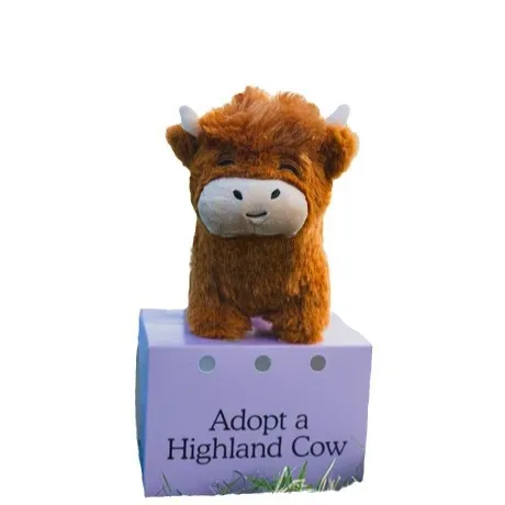 12 Inch Highland Cow Plush Toy - Soft Stuffed Animal With Horns For Kids And Decor