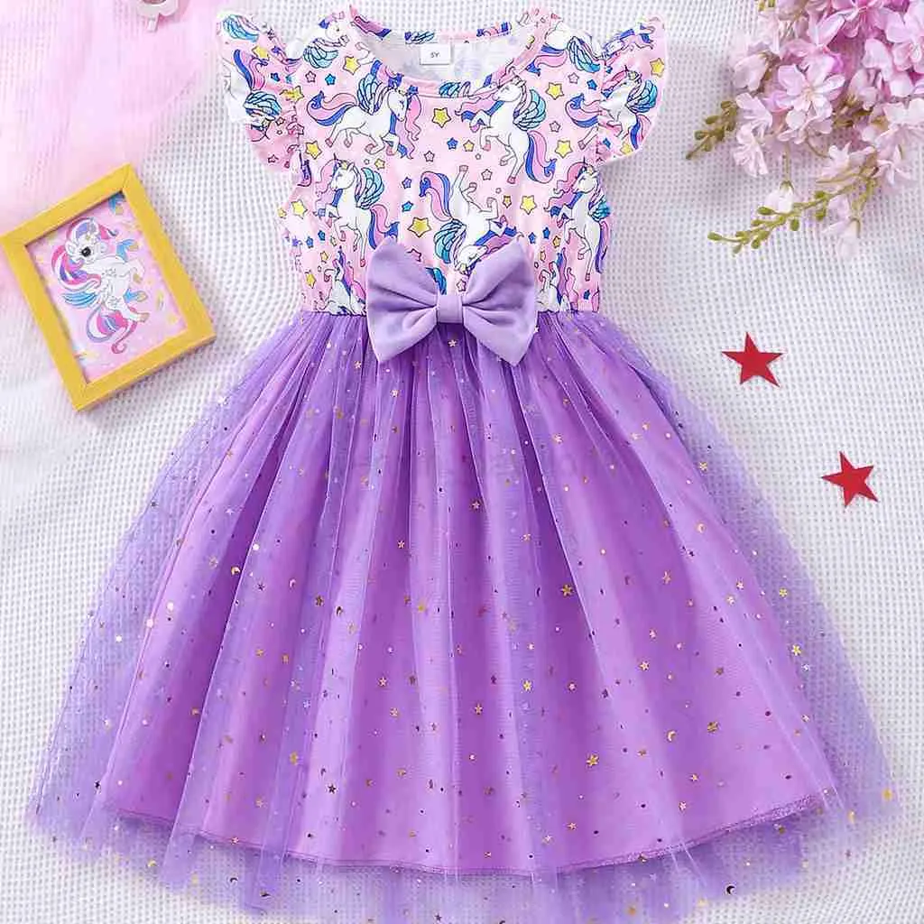 Dress for Kids Girls Clothing Short Sleeve Casual Cartoon Printed Butterfly  Dress for Kids 3 4 5 6 7 Years from Dhgate Girls Dresses - price 13.71