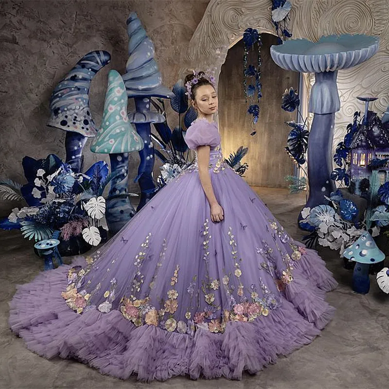 childs prom dress Girl Formal Dresses Girls Pageant Dresses Toddler Dresses shoulder neckline accented by a dramatic oversized bow and sparkling beaded straps Birthday Childs Prom Dress Birthday