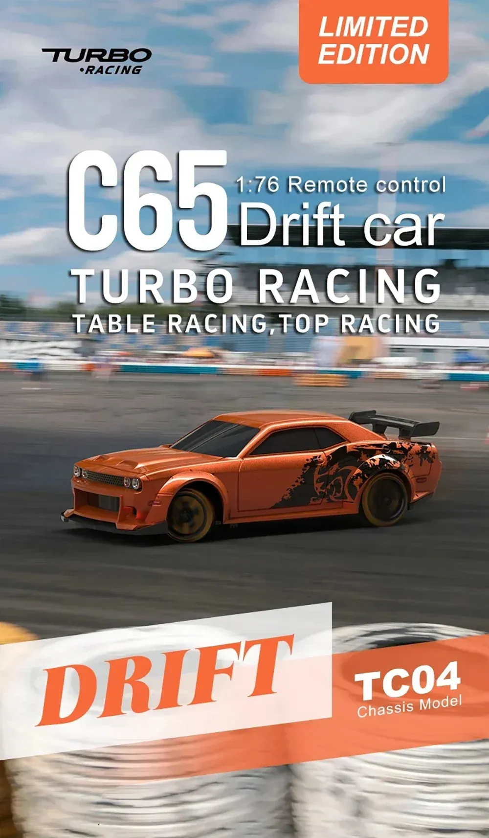 TURBO RACING C65 Limited Edition Mini RC Drift Car - 1/76