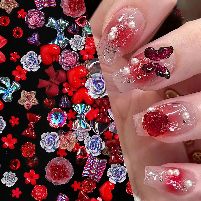 Kawaii Nail Charms: Bows, Hearts, Stars for DIY Nail Art