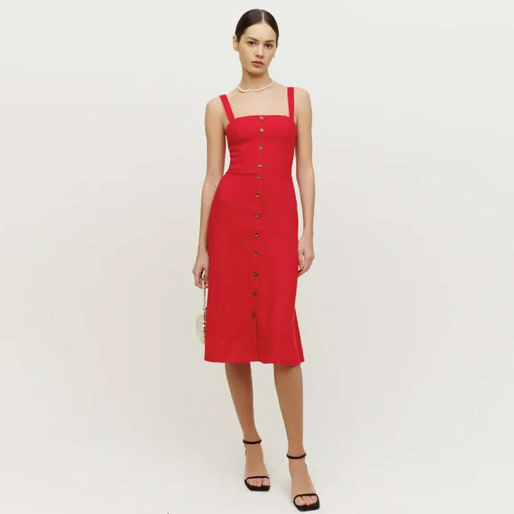 red fitted knee length dress Red V-Neck Fit & Flare Dress main image 0