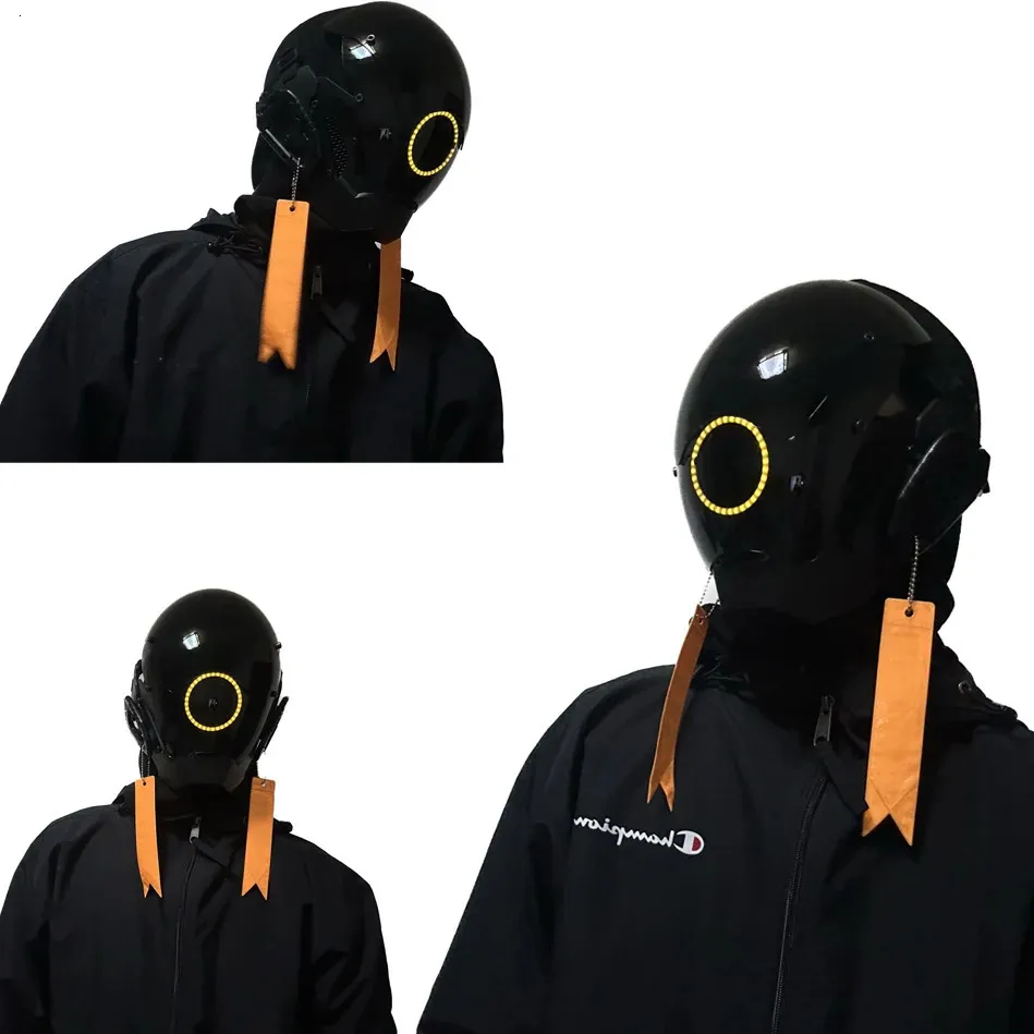7 Led Colors To Choose From Cyberpunk Mask Selectable Samurai Circular ...