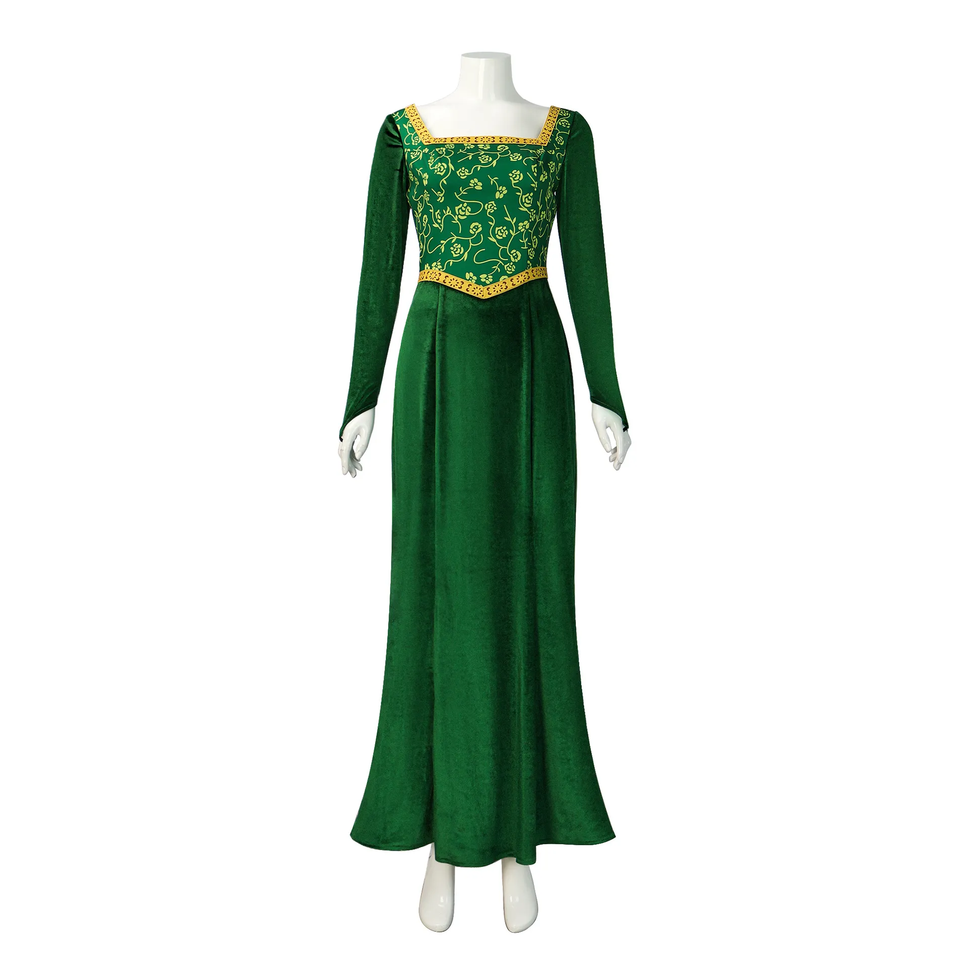 Princess Fiona Cosplay Costume Set  Green Dress With Gold Embroidery & Red  Braided Wig For Women, Shrek Movie Halloween Costume From Hshshsj111,  $26.75 | DHgate.Com