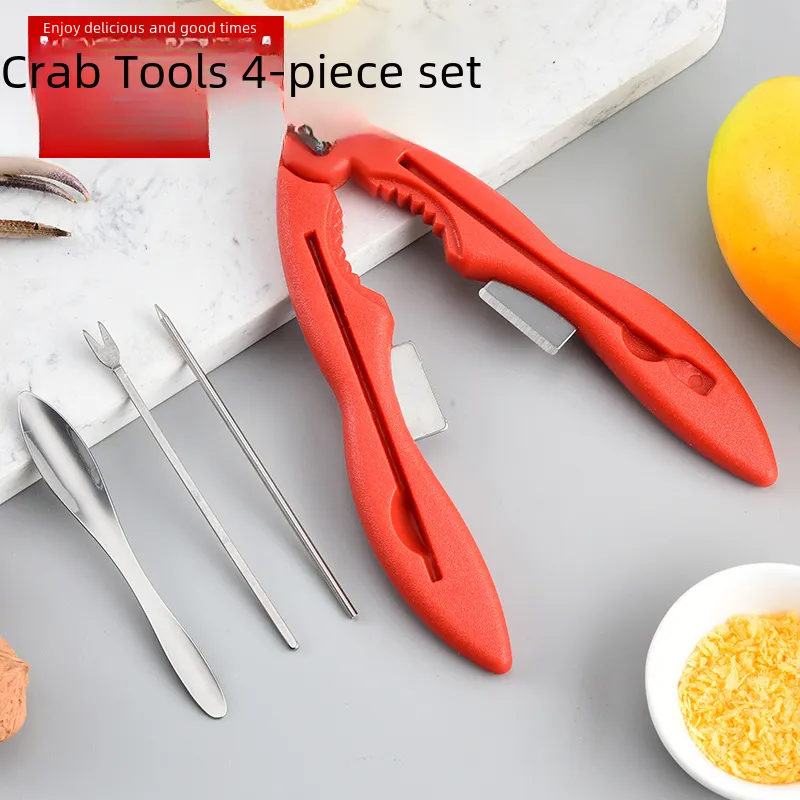 Seafood Tool Set - 8 Piece Crab Crackers & Lobster Picks With Stainless Steel Forks