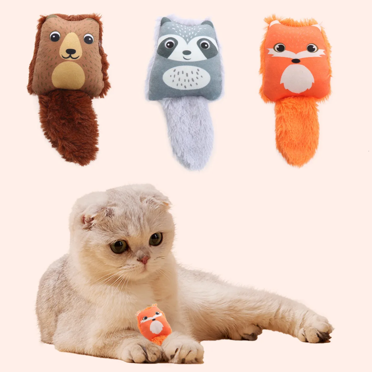 Cat Toys In Cute Animal Shapes Skin Friendly Safe Materials For