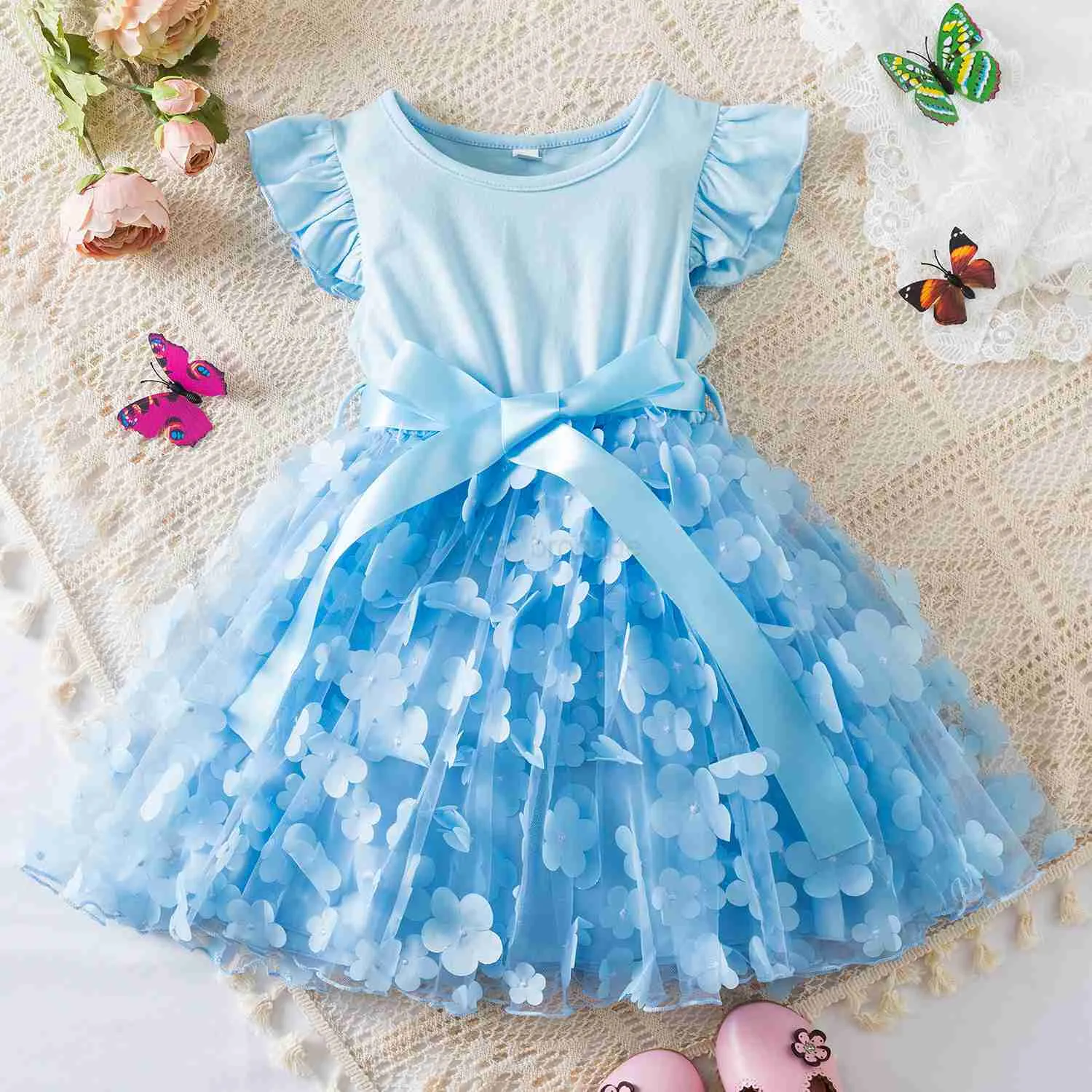 Summer Floral Princess Dress for Girls 1-5 Years - Ruffled Sleeves, Cute  Tutu - Shop Now! from Dhgate Girl's Dresses - price 13.05