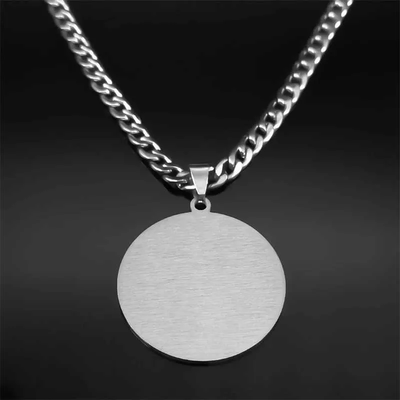 Chaîne Pendentif Rond En Acier – Judaica Hébreu, Neuf Avec étiquettes