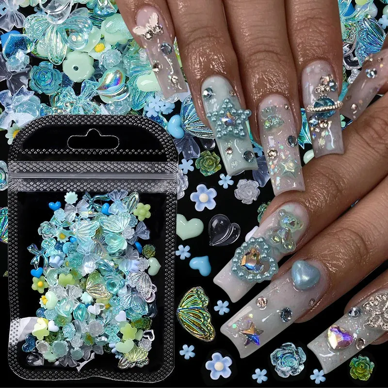 Kawaii Nail Charms: Bows, Hearts, Stars for DIY Nail Art