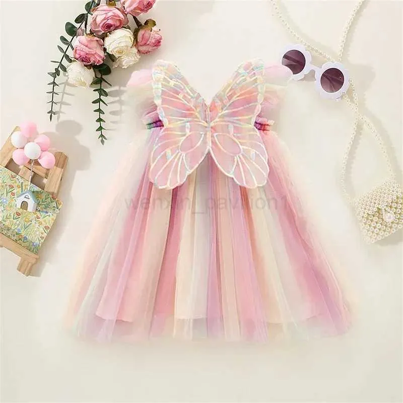 Baby Girls Dress for 1 to 5 Years Fly Sleeve Butterfly Mesh O-neck Casual  Summer Dress from Dhgate Girl's Dresses