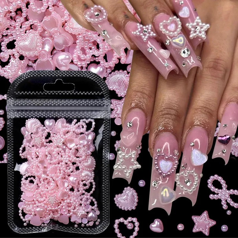 Kawaii Nail Charms: Bows, Hearts, Stars for DIY Nail Art