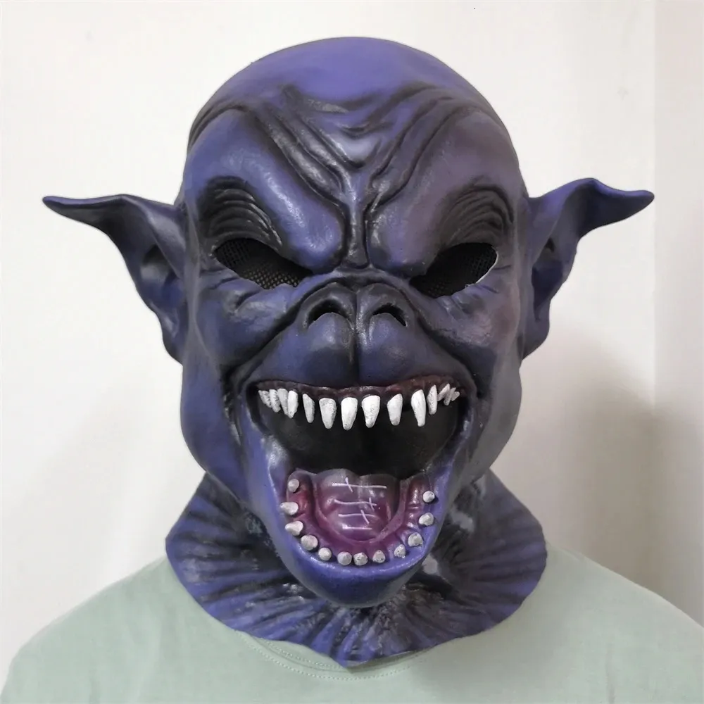 生活雑貨 MONSTER MOUTH DEVIL BLOCK M Destroy Lonely Latex Cosplay Mask Beige Adult Halloween Horror