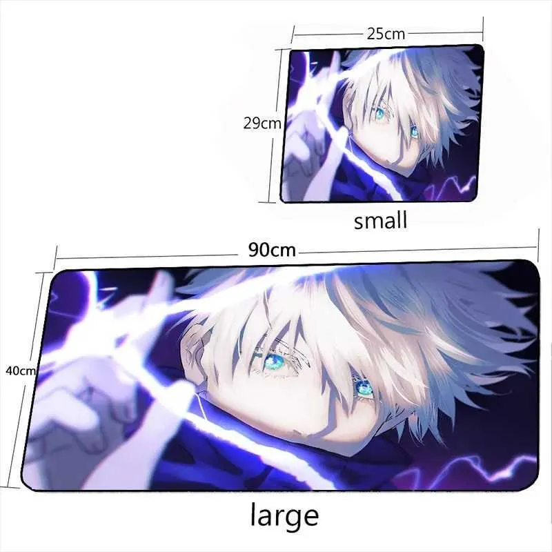 Mouse Pads Wrist Rests Anime Mouse Pad Hot Anime Jujutsu Kaisen Large Mouse Pad Gojo Satoru Mousepad Computer Gaming Peripheral Accessories Desk Mat R240718