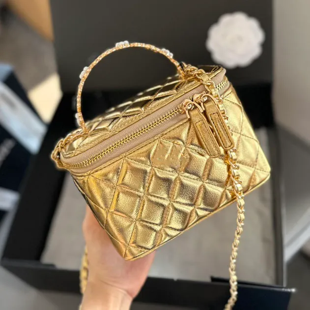 Designer Gold Side Bag Luxury Chain Shoulder Bag Designer Flap