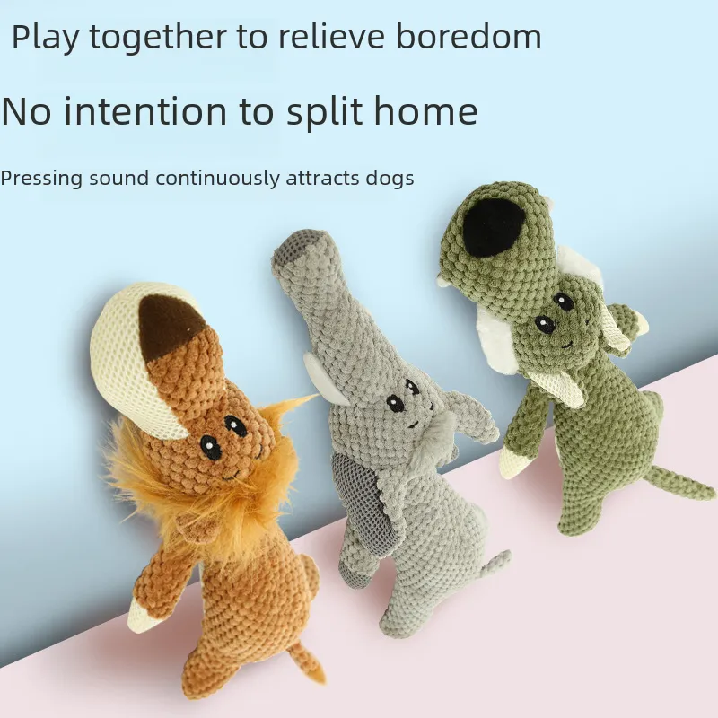 Cartoon Lion Plush Dog Toy: Bite-Resistant, Squeaky Fun! Shop Now Premium  Quality!