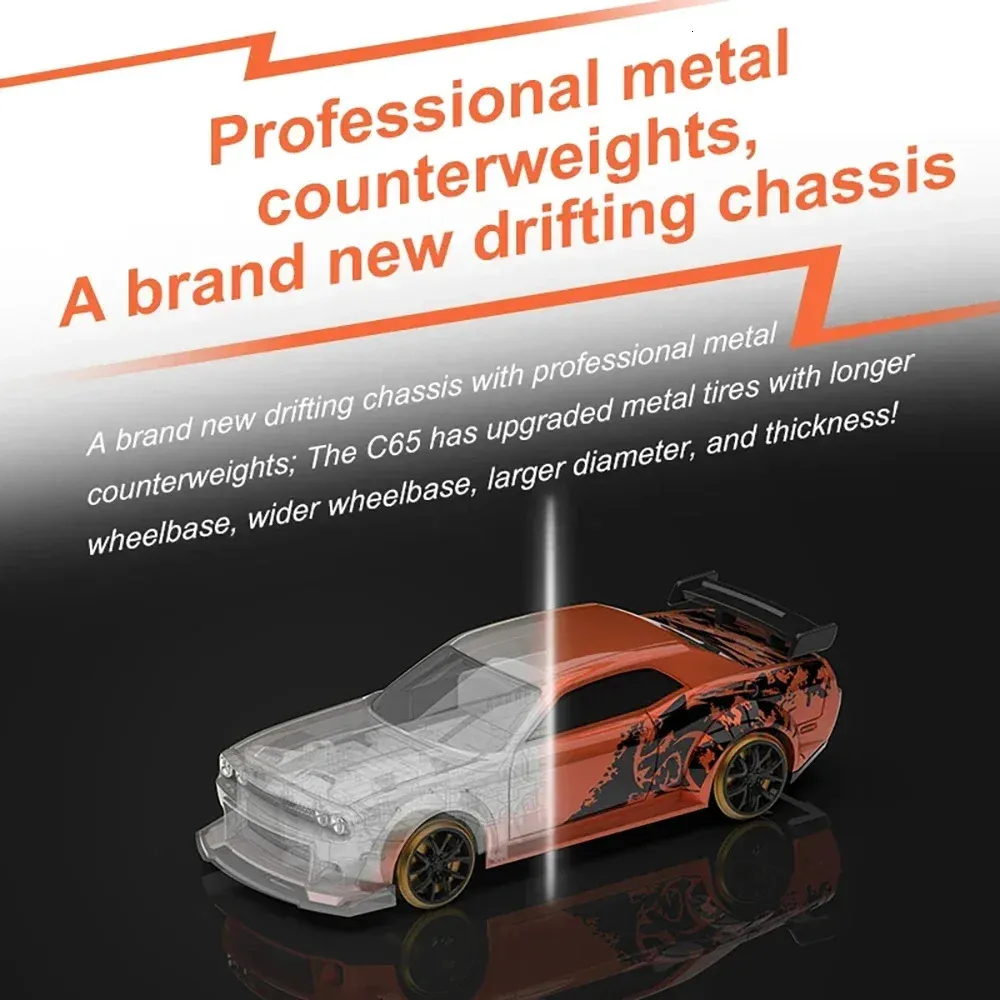 TURBO RACING C65 Limited Edition Mini RC Drift Car - 1/76 Scale