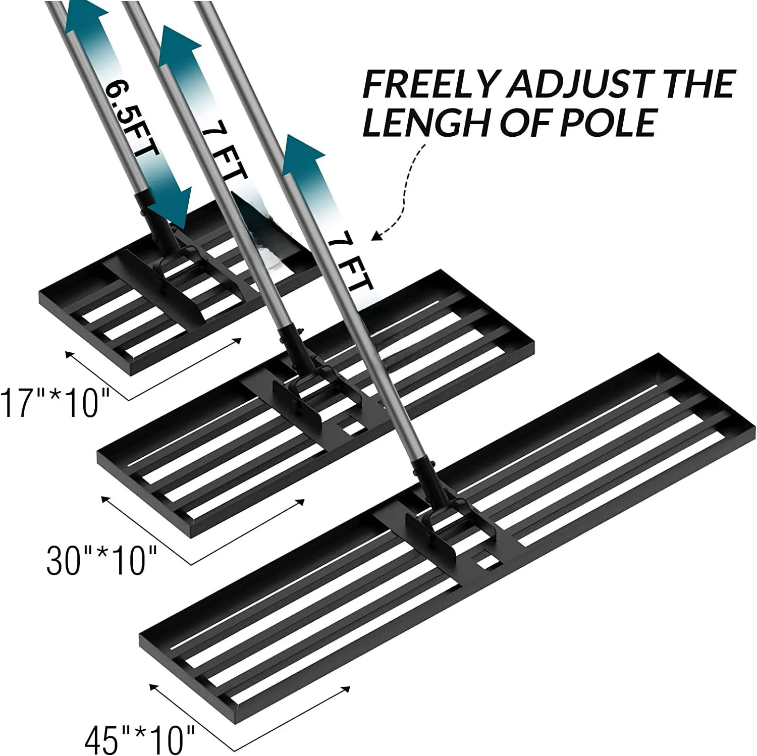 Double Rake Counter Double Sided Outdoor Rake With Adjustable Head For Business ...