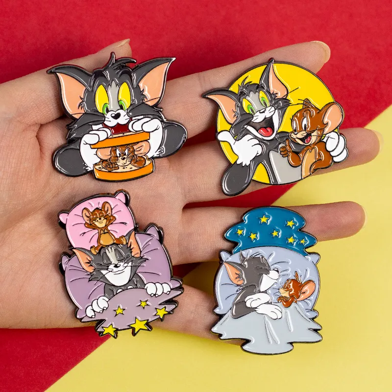 Cute Enamel Pin Mermaid Cat Gift For Her Gold Pins Flair Lapel Badge Mercat Frie