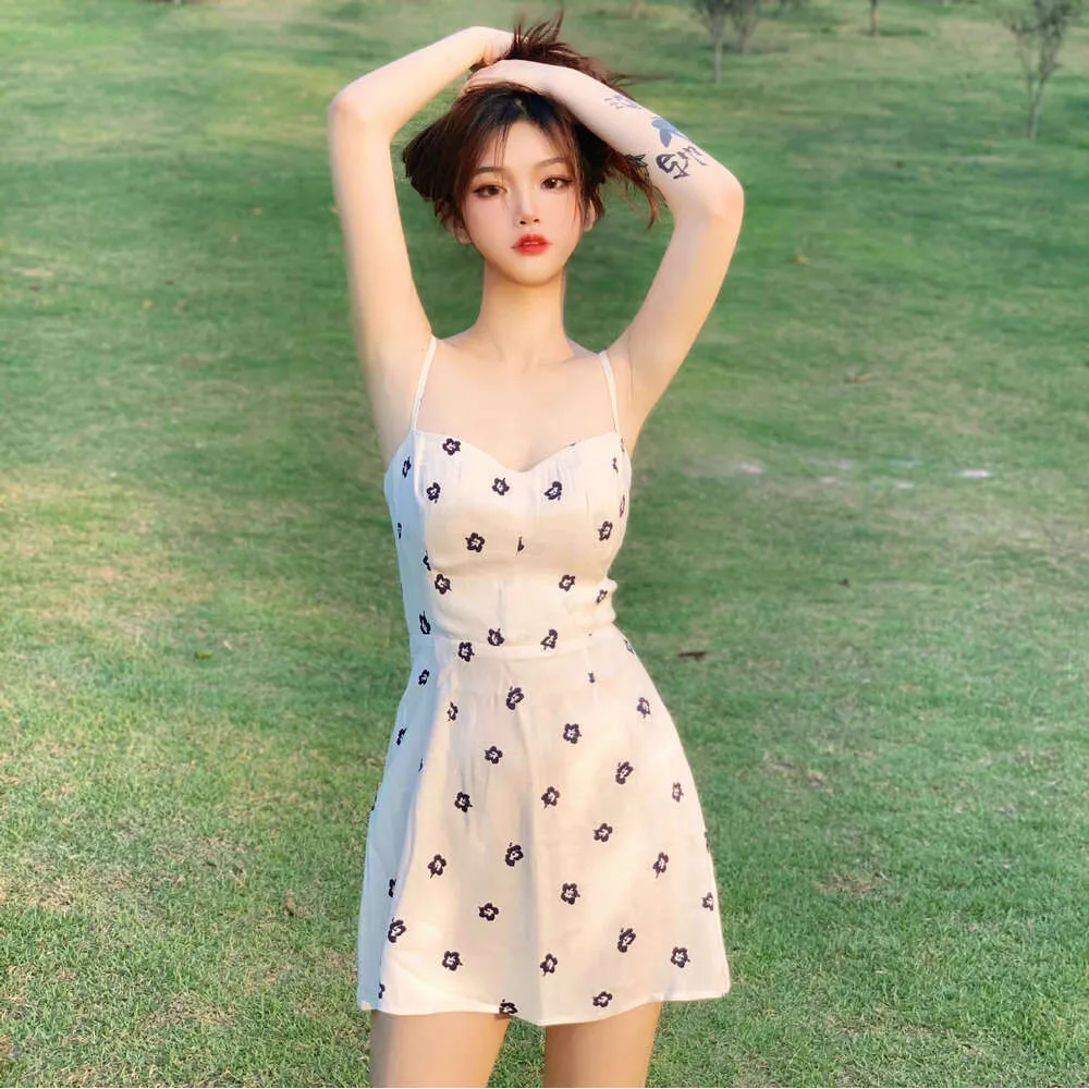 Womens Summer Square Neck Sexy Silk Dress Printed, Slim Fit, High