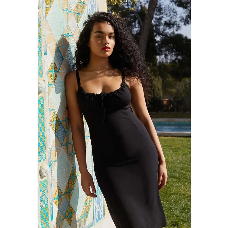silk sailor dress Iron Veil Navy Sailor Midi Dress