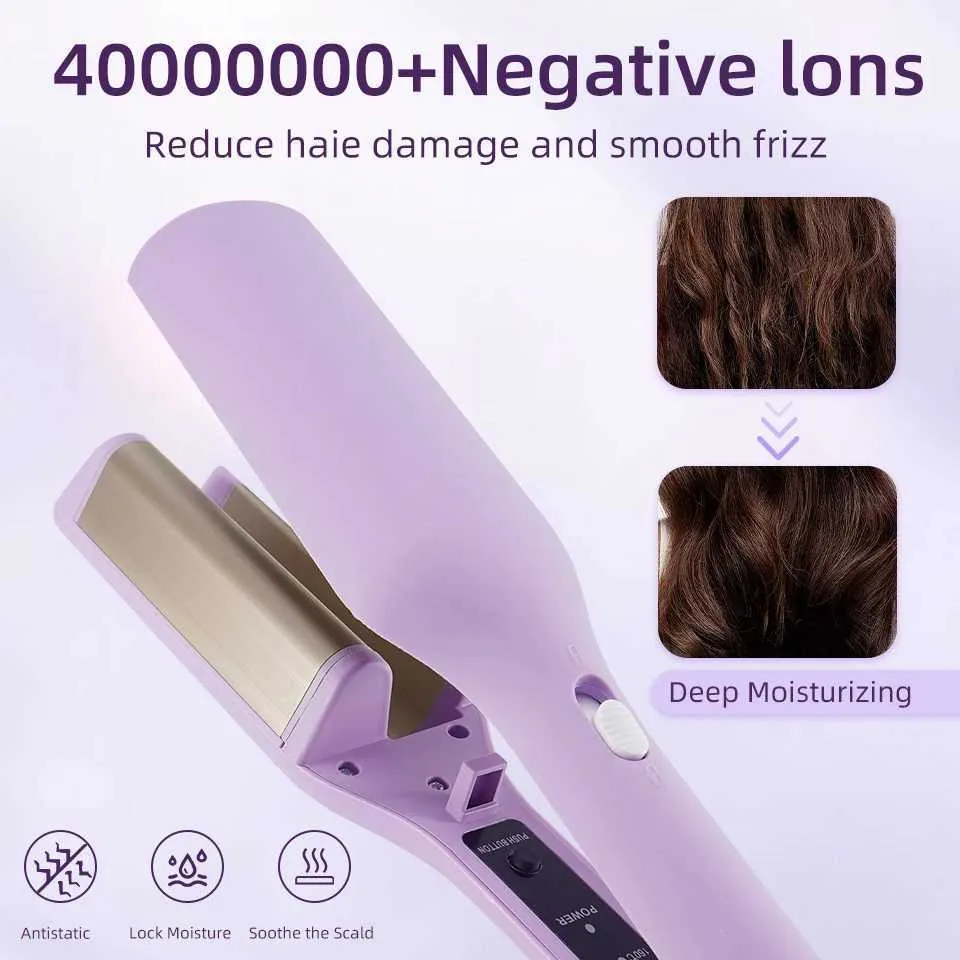 32mm Wave Hair Curling Iron Professional Corrugated Wavy Styler