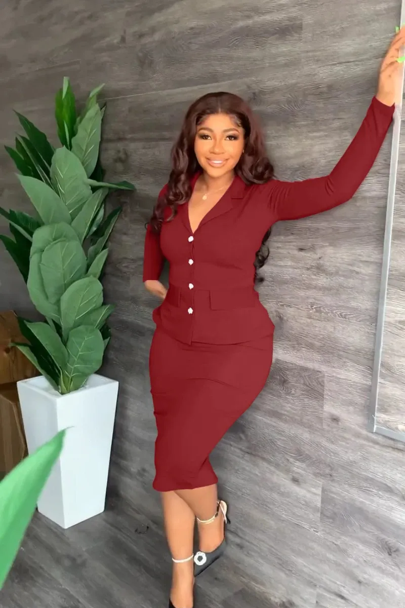 Salia De Blazer De Duas Peças De Outono Feminina Roupas De Trabalho Sexy De  Escritório, Tampo De Seio Único, Design De Ajuste Esbelto De $155,2 | DHgate, image size:800x1200