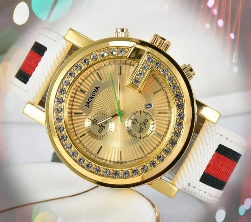 Mens Large Dial Quartz Watch With Nylon Strap 45mm, Unique Design