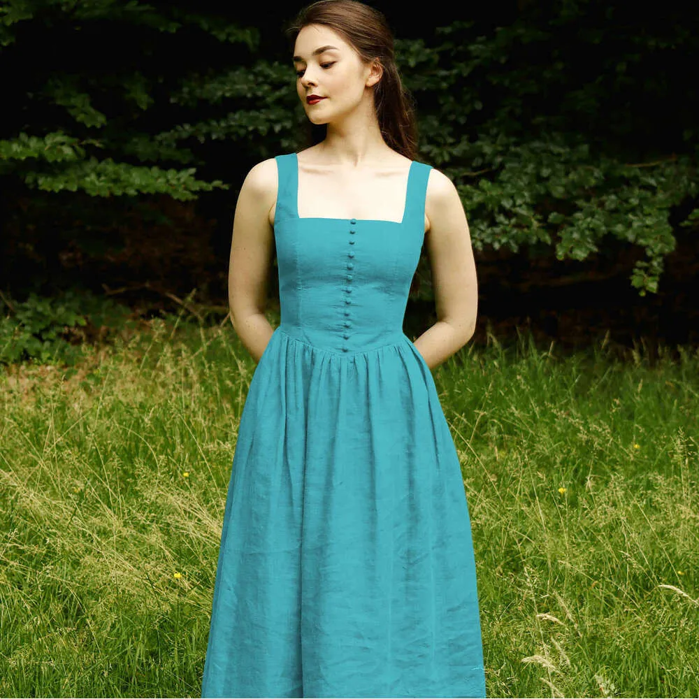 a line dress yellow Buttercup A-Line Casual Summer Midi Buttercup / Medium Sleeve:Thin Strap Backless Bridesmaid Dresses Trumpet Size:US size 8 and a gathering high