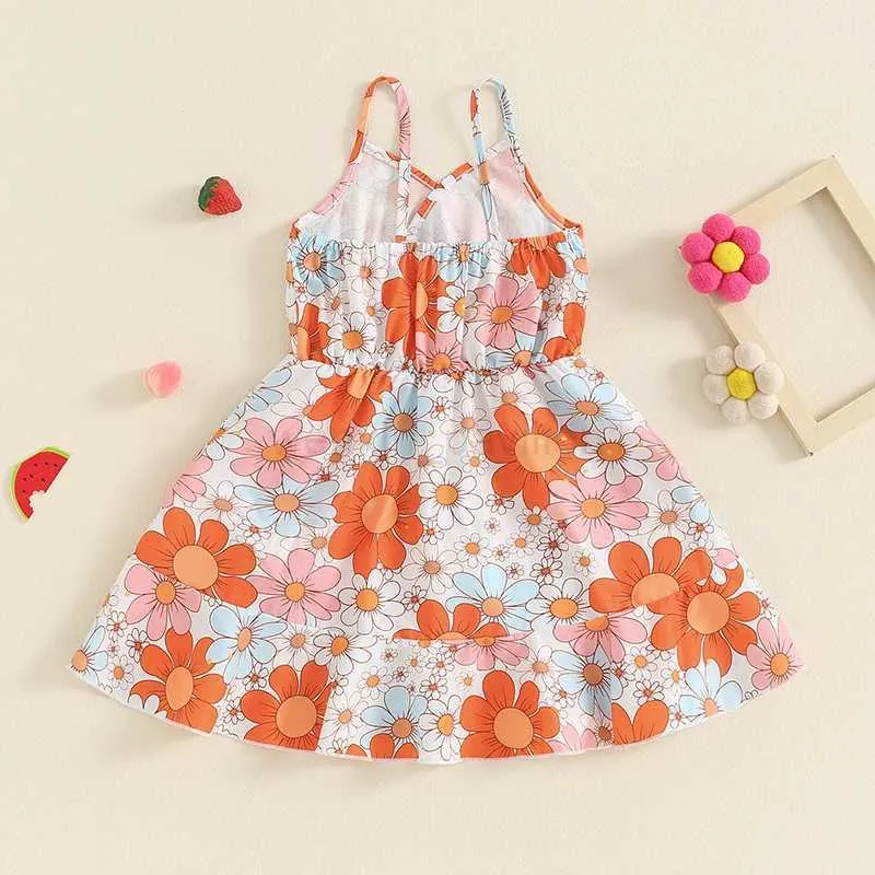 Childrens Beach Dresses, Party Ruffle Dress: Sleeveless A Line Summer Dress  With Cute Prints For Little Girls From Wenxin_pavilion1, $6.15 | DHgate.Com