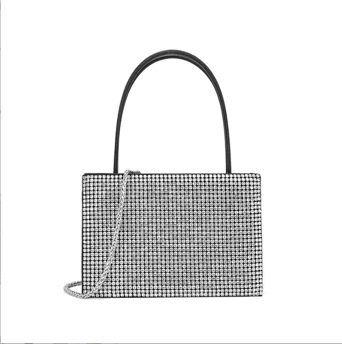 slim fit dress slacks Formal Dress Shops 28770-UE Rhinestone Half Moon Evening Bag