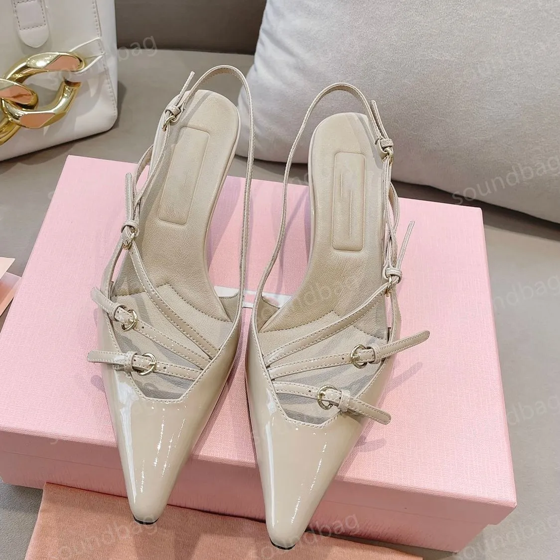 Luxury Fuchsia Kitten Heel pumps shoes