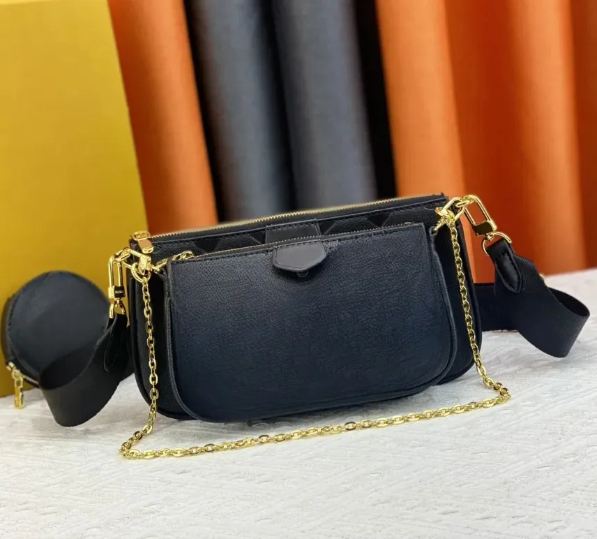Luxury Leather Women s Shoulder Bag Set with Chain Embossed Floral Design Mini Fashion Handbags Makeup Purses
