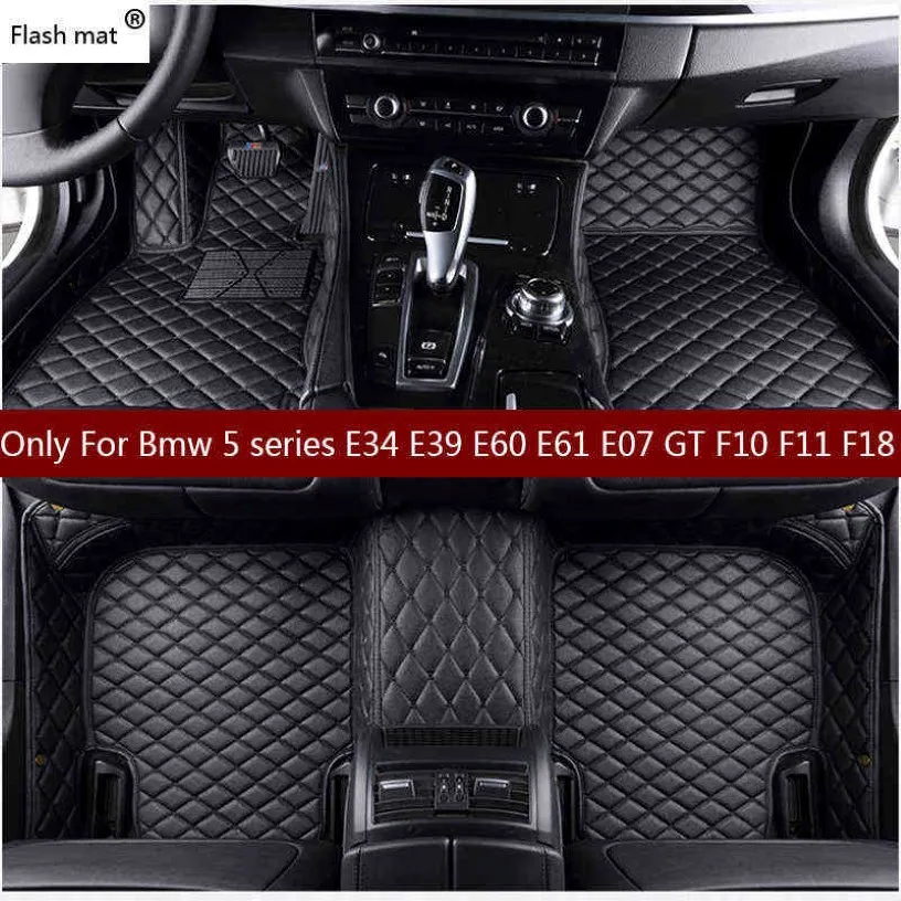 Premium Leather Car Floor Mats Custom Fit for BMW 5 Series Models All Weather Protection for Your Vehicle Set of 5