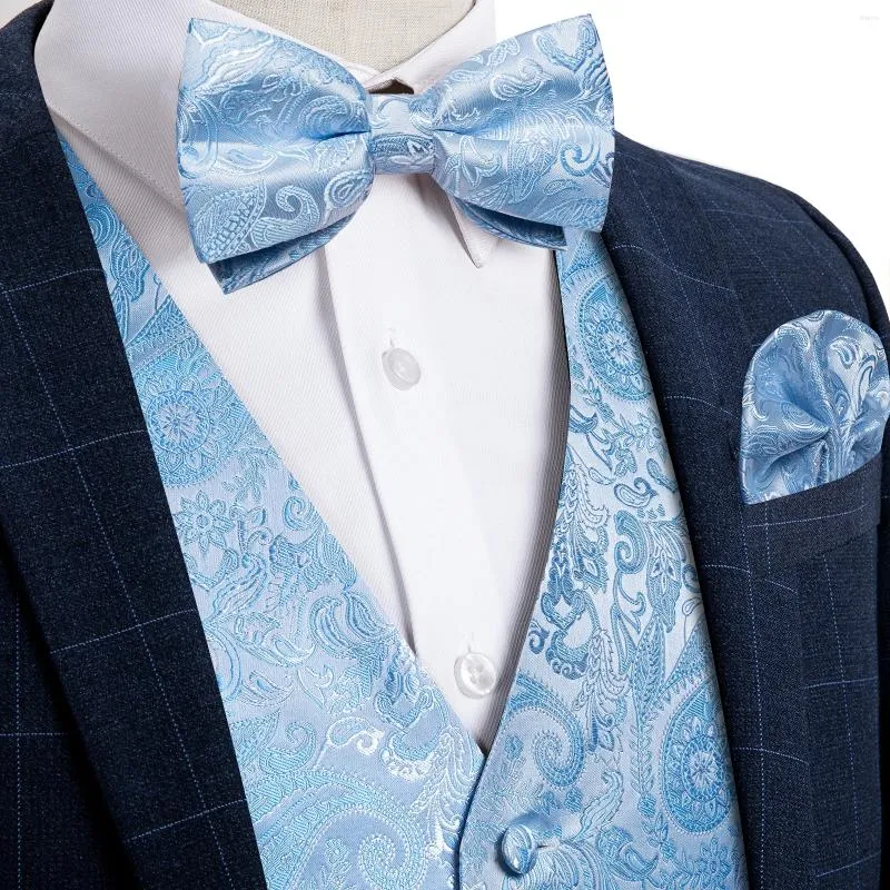 Paisley Black Tuxedo With Light Blue Vest Paisley Black Tux With