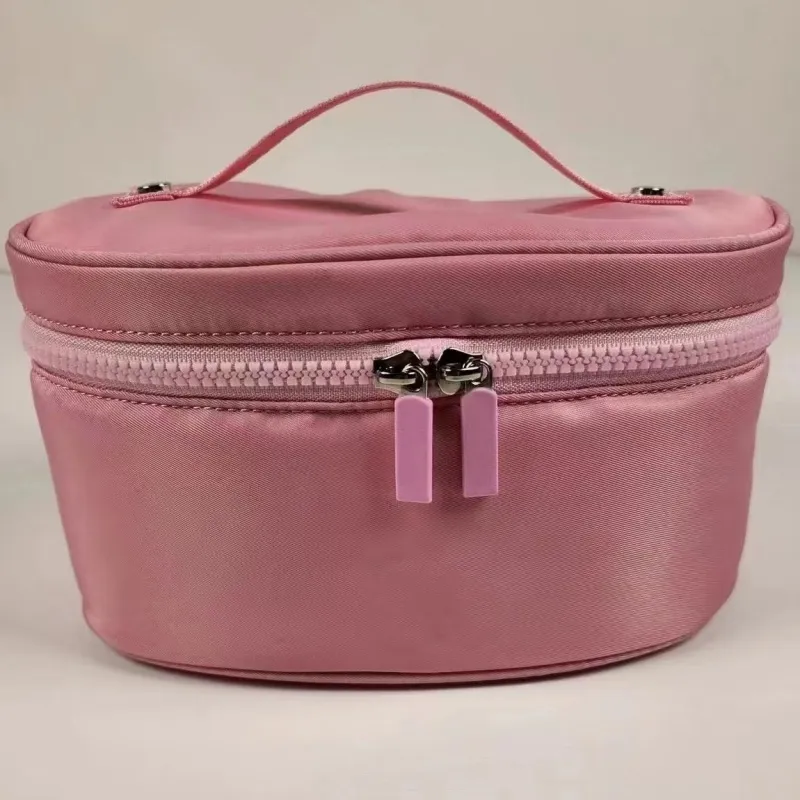 Makeup Organiser Bag, Pink Oval Cosmetic Kit Lightweight