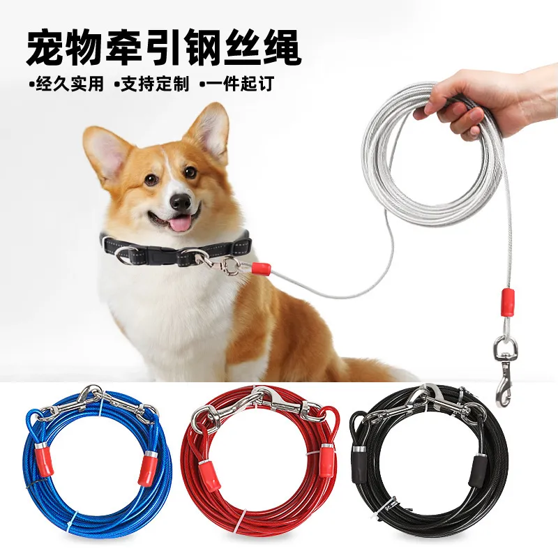 Steel Wire Double Hook Dog Chain With Anti Bite Technology For Outdoor Pet Traction One To Two The Rope From Toysspace 10.66 DHgate.Com