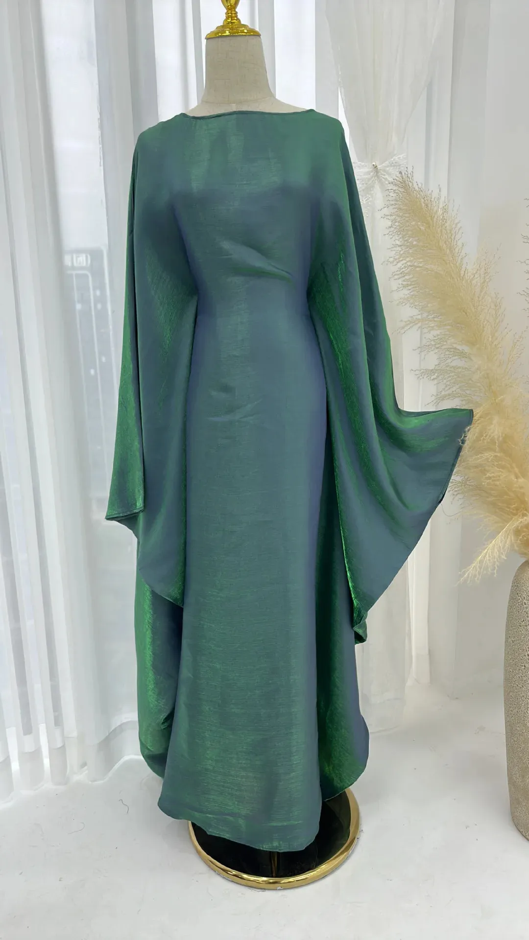 Bluelucon Abbigliamento da preghiera Per Donne Abito Hijab Burka Abaya Set Lungo Elegante Ramadan Abiti Da Donna Regali Musulmani Per Le Donne, Nero , XL